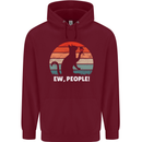 Alcohol Drinking Cat Ew People Mens 80% Cotton Hoodie Maroon