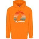 Alcohol Drinking Cat Ew People Mens 80% Cotton Hoodie Orange