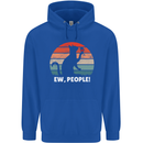 Alcohol Drinking Cat Ew People Mens 80% Cotton Hoodie Royal Blue