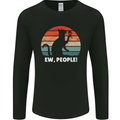 Alcohol Drinking Cat Ew People Mens Long Sleeve T-Shirt Black
