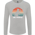 Alcohol Drinking Cat Ew People Mens Long Sleeve T-Shirt Sports Grey