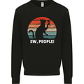 Alcohol Drinking Cat Ew People Mens Sweatshirt Jumper Black