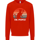 Alcohol Drinking Cat Ew People Mens Sweatshirt Jumper Bright Red