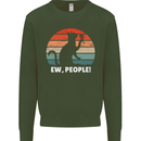 Alcohol Drinking Cat Ew People Mens Sweatshirt Jumper Forest Green