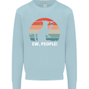 Alcohol Drinking Cat Ew People Mens Sweatshirt Jumper Light Blue