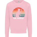 Alcohol Drinking Cat Ew People Mens Sweatshirt Jumper Light Pink