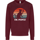 Alcohol Drinking Cat Ew People Mens Sweatshirt Jumper Maroon