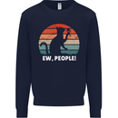 Alcohol Drinking Cat Ew People Mens Sweatshirt Jumper Navy Blue