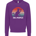Alcohol Drinking Cat Ew People Mens Sweatshirt Jumper Purple