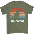 Alcohol Drinking Cat Ew People Mens T-Shirt Cotton Gildan Military Green