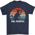 Alcohol Drinking Cat Ew People Mens T-Shirt Cotton Gildan Navy Blue