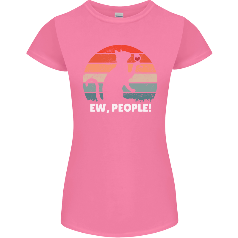 Alcohol Drinking Cat Ew People Womens Petite Cut T-Shirt Azalea