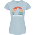 Alcohol Drinking Cat Ew People Womens Petite Cut T-Shirt Light Blue