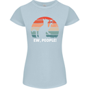Alcohol Drinking Cat Ew People Womens Petite Cut T-Shirt Light Blue