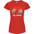 Alcohol Drinking Cat Ew People Womens Petite Cut T-Shirt Red