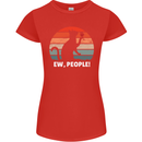 Alcohol Drinking Cat Ew People Womens Petite Cut T-Shirt Red