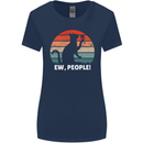 Alcohol Drinking Cat Ew People Womens Wider Cut T-Shirt Navy Blue
