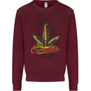 Alcohol Kills Cannabis Chills Weed Drugs Kids Sweatshirt Jumper Maroon