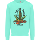 Alcohol Kills Cannabis Chills Weed Drugs Kids Sweatshirt Jumper Peppermint