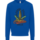 Alcohol Kills Cannabis Chills Weed Drugs Kids Sweatshirt Jumper Royal Blue