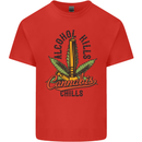 Alcohol Kills Cannabis Chills Weed Drugs Kids T-Shirt Childrens Red