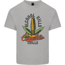 Alcohol Kills Cannabis Chills Weed Drugs Kids T-Shirt Childrens Sports Grey