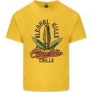 Alcohol Kills Cannabis Chills Weed Drugs Kids T-Shirt Childrens Yellow