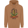 Alcohol Kills Cannabis Chills Weed Drugs Mens 80% Cotton Hoodie Caramel Latte