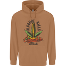 Alcohol Kills Cannabis Chills Weed Drugs Mens 80% Cotton Hoodie Caramel Latte