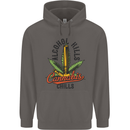 Alcohol Kills Cannabis Chills Weed Drugs Mens 80% Cotton Hoodie Charcoal