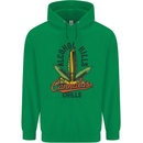 Alcohol Kills Cannabis Chills Weed Drugs Mens 80% Cotton Hoodie Irish Green