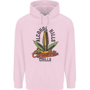 Alcohol Kills Cannabis Chills Weed Drugs Mens 80% Cotton Hoodie Light Pink