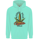 Alcohol Kills Cannabis Chills Weed Drugs Mens 80% Cotton Hoodie Peppermint