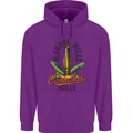 Alcohol Kills Cannabis Chills Weed Drugs Mens 80% Cotton Hoodie Purple
