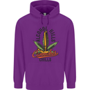 Alcohol Kills Cannabis Chills Weed Drugs Mens 80% Cotton Hoodie Purple