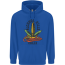 Alcohol Kills Cannabis Chills Weed Drugs Mens 80% Cotton Hoodie Royal Blue