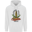 Alcohol Kills Cannabis Chills Weed Drugs Mens 80% Cotton Hoodie White