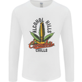 Alcohol Kills Cannabis Chills Weed Drugs Mens Long Sleeve T-Shirt White
