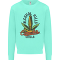 Alcohol Kills Cannabis Chills Weed Drugs Mens Sweatshirt Jumper Peppermint