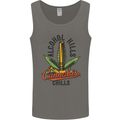 Alcohol Kills Cannabis Chills Weed Drugs Mens Vest Tank Top Charcoal