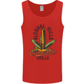 Alcohol Kills Cannabis Chills Weed Drugs Mens Vest Tank Top Red