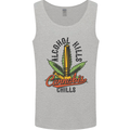 Alcohol Kills Cannabis Chills Weed Drugs Mens Vest Tank Top Sports Grey