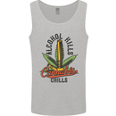 Alcohol Kills Cannabis Chills Weed Drugs Mens Vest Tank Top Sports Grey