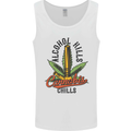 Alcohol Kills Cannabis Chills Weed Drugs Mens Vest Tank Top White