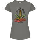 Alcohol Kills Cannabis Chills Weed Drugs Womens Petite Cut T-Shirt Charcoal
