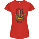 Alcohol Kills Cannabis Chills Weed Drugs Womens Petite Cut T-Shirt Red