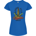 Alcohol Kills Cannabis Chills Weed Drugs Womens Petite Cut T-Shirt Royal Blue