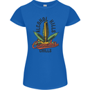 Alcohol Kills Cannabis Chills Weed Drugs Womens Petite Cut T-Shirt Royal Blue