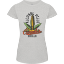 Alcohol Kills Cannabis Chills Weed Drugs Womens Petite Cut T-Shirt Sports Grey