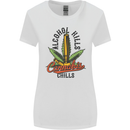 Alcohol Kills Cannabis Chills Weed Drugs Womens Wider Cut T-Shirt White